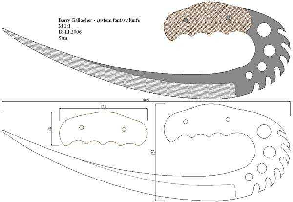 Эскизы охотничьих ножей – поэтапная инструкция, чертежи, видео изготовления