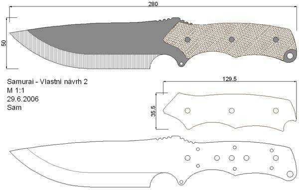 Эскизы охотничьих ножей – поэтапная инструкция, чертежи, видео изготовления