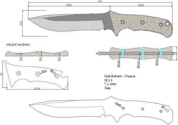 Эскизы охотничьих ножей – поэтапная инструкция, чертежи, видео изготовления