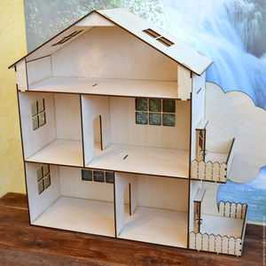 Игрушечные деревянные домики своими руками – варианты из фанеры, дерева, коробок, чертежи с размерами