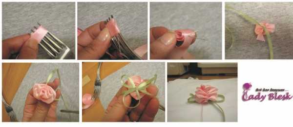 Как из ленты делать розочки из – Как сделать розу из лент? Мастер класс с пошаговыми фото и описанием