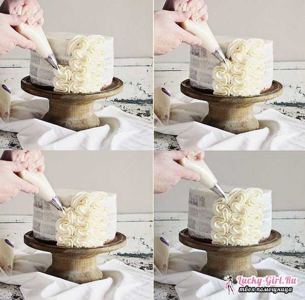 Как кремом украсить торт для начинающих – Украшение тортов в домашних условиях фото и видео уроки