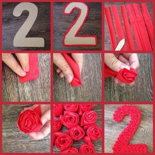 Как сделать цветочки для цифры из салфеток – Как сделать цветок из салфетки своими руками для цифры на День Рождения