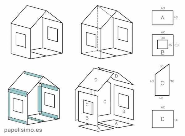 Как сделать детский домик своими руками из картона – Домик для детей из картона своими руками — пошаговое фото. Чертежи и схемы детского картонного домика.