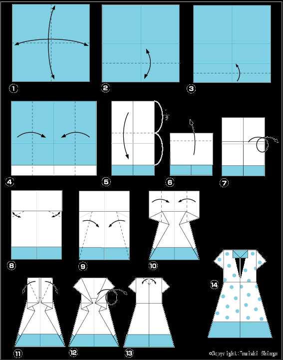 Как сделать оригами платье из бумаги – .