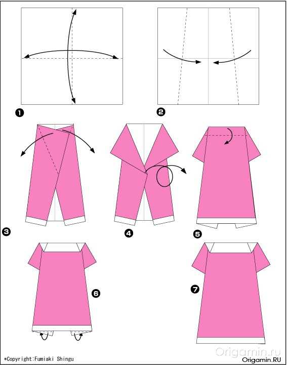 Как сделать оригами платье из бумаги – .