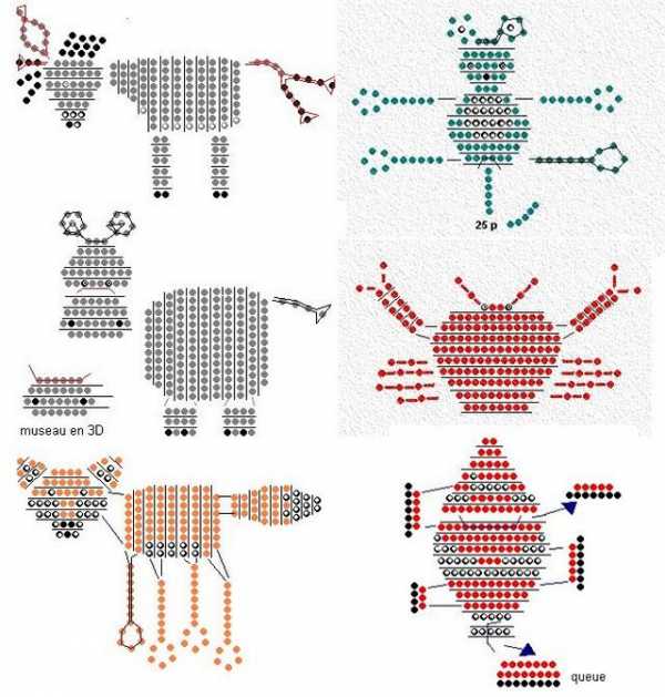 Как сплести из бисера животных для начинающих схемы – Животные из бисера: схемы плетения и мастер-классы