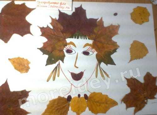 Картины про осень из листьев – Портрет осени из листьев