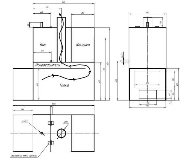 Конструкции печей для бани из металла – Печь для бани из металла своими руками: чертежи, фото, видео