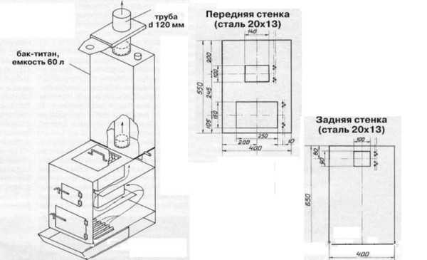 Конструкции печей для бани из металла – Печь для бани из металла своими руками: чертежи, фото, видео