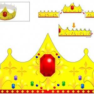 Корона для королевы своими руками из бумаги трафарет – Корона из Бумаги Шаблон для Вырезания