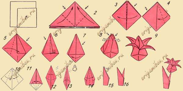 Красивый цветок из бумаги оригами – : . . - 50 -!