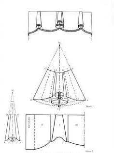 Лекала штор и ламбрекенов – Выкройки ламбрекенов с размерами - Всё о шторах и гардинах