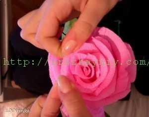 Листья для розы из гофрированной бумаги – Розы из гофрированной бумаги пошагово.