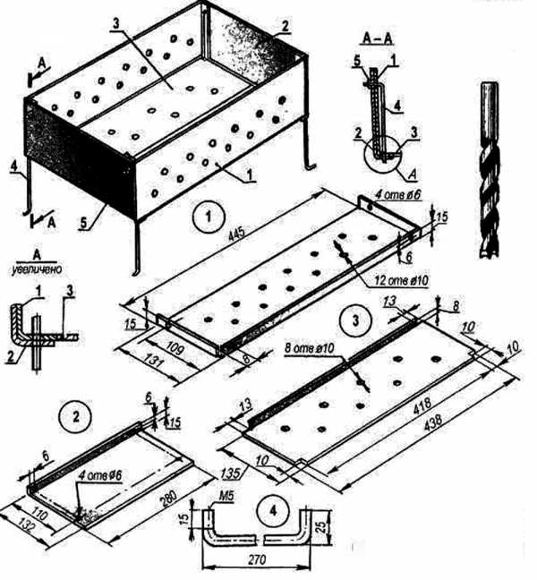 Мангал своими руками металлический – размеры и чертежи, пошаговая инструкция изготовления, как сварить самому