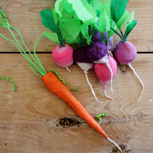 Овощи из бумаги объемные – Как сделать овощи из бумаги своими руками. Мастер-класс