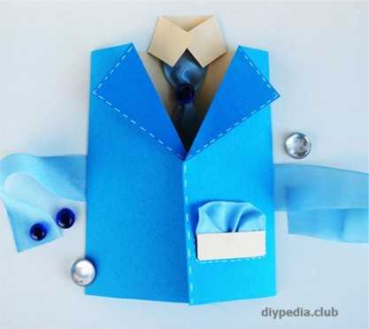 Пиджак с галстуком открытка – Открытка Пиджак своими руками