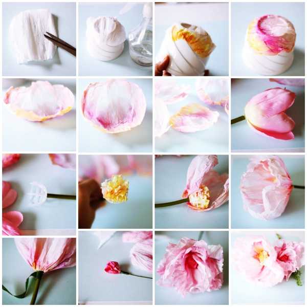 Плоские цветы из гофрированной бумаги – Цветы из гофрированной бумаги своими руками: 20 мастер-классов от профессиональных флористов, всё про материалы и сборку цветов