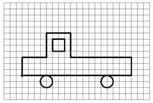 По клеточкам машина – Рисунки машины по клеточкам в тетради