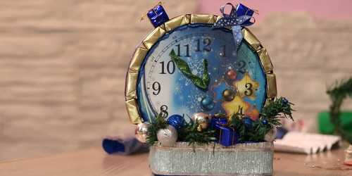 Поделка в садик часы – Новогодние часы своими руками для детского сада 2019: фото и видео пошагово