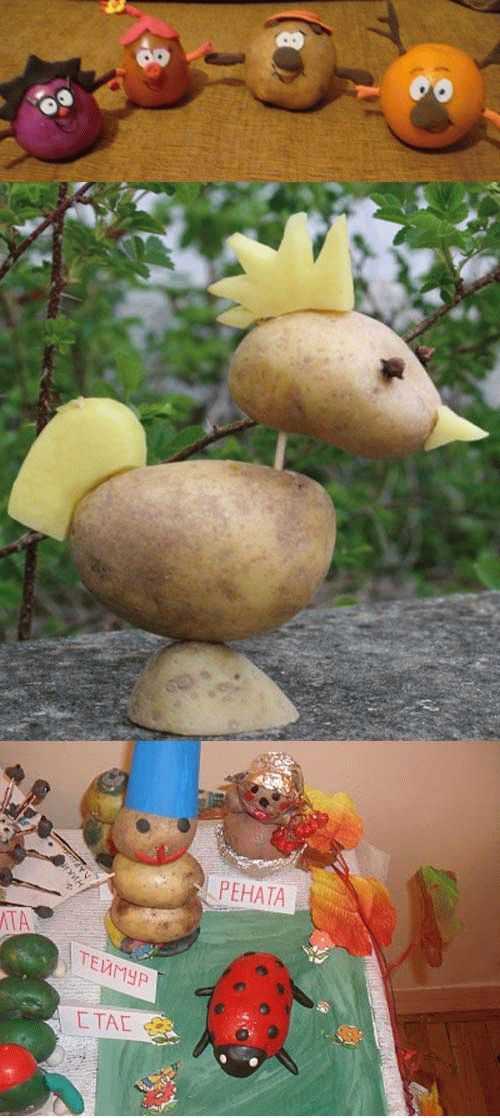 Поделки из картошки в детский сад – Поделки из картошки для сада и школы