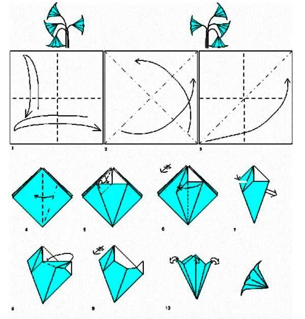 Простые цветы оригами – : . . - 50 -!