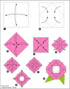 Простые цветы оригами – : . . - 50 -!