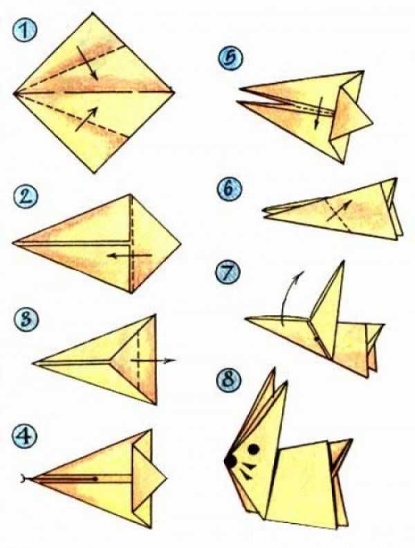Простые оригами для детей схемы – Схемы простых оригами для вас и вашего ребенка (20 картинок) » Триникси