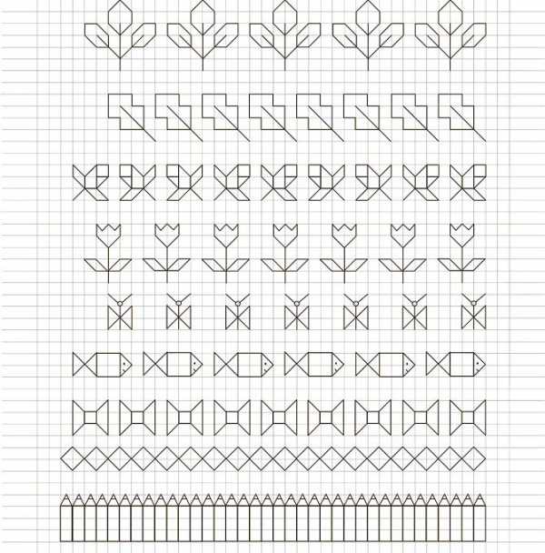 Рисунки по клеточкам для начинающих девочек 10 лет – Рисунки по клеточкам