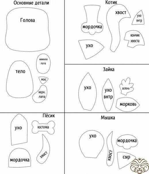 Шаблоны поделки из фетра – Схемы и шаблоны оригинальных поделок из фетра своими руками