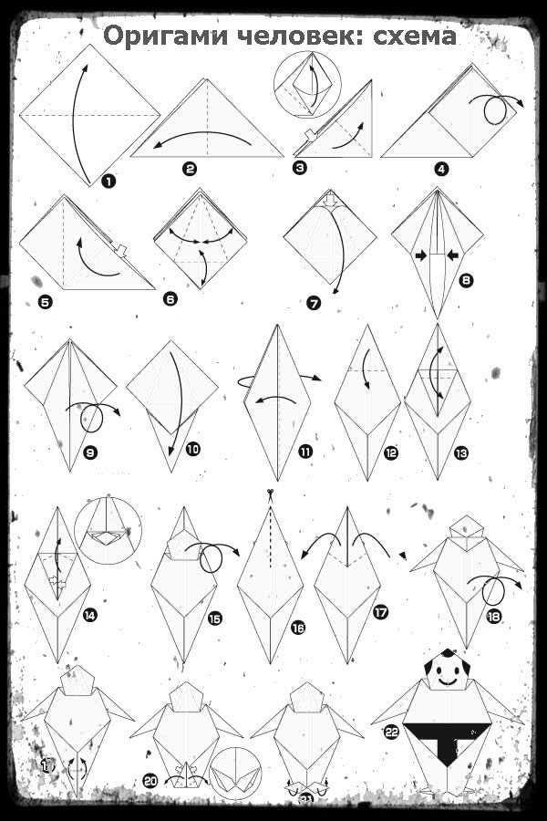 Схема человек оригами – оригами человек собственноручно. Поделки ручками
