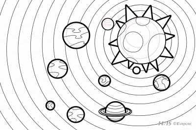 Схема солнечной системы рисунок 5 класс – Как нарисовать Солнечную систему карандашом поэтапно?
