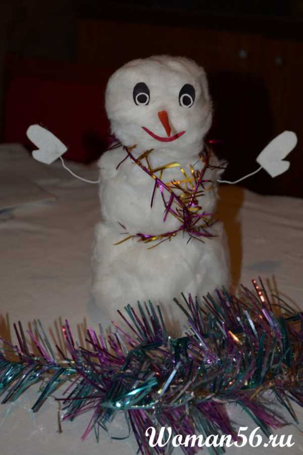 Снеговик из ваты своими руками пошаговое фото – Снеговик из ваты своими руками. Мастер-класс. Видео