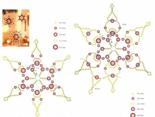 Снежинки из бисера схемы плетения для начинающих пошагово – Схема снежинки. Где найти красивые схемы снежинок из бисера?