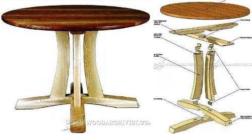 Своими руками делаем стол – чертежи, как сделать из дерева