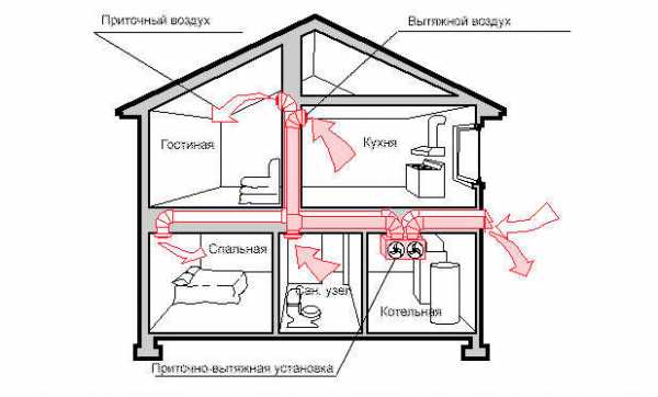 Вентиляция в частном доме своими руками схема с выходом через кровлю – Вентиляция на крыше частного дома — схема вывода через крышу