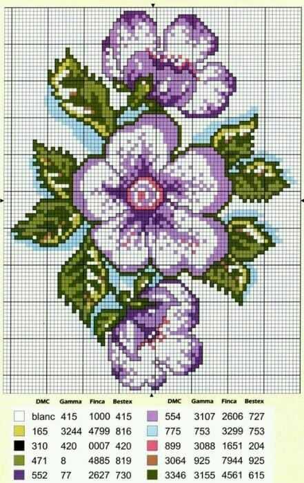 Вышивка цветок – Вышивка крестом цветы схемы бесплатно